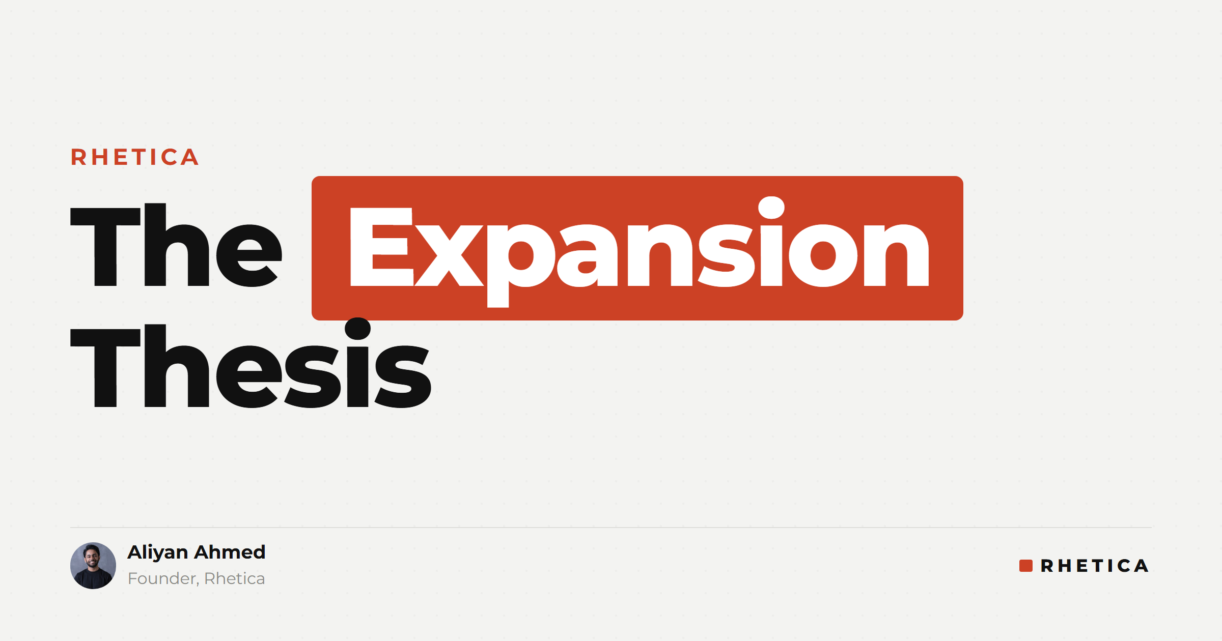 The Expansion Thesis: The One-Page Document That Gets International Expansion Funded